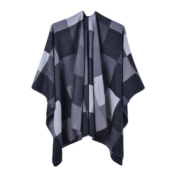 Luo Fashion Split Design Double-Sided Thickened Shawl Women's Fashion Warm Scarf