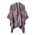 thumbnail image 1 of Luo Fashion Split Design Double-Sided Thickened Shawl Women's Fashion Warm Scarf, 1 of 2