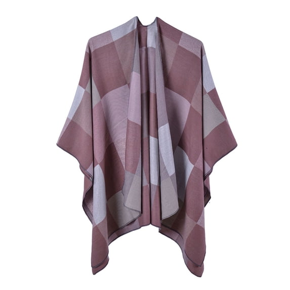 Luo Fashion Split Design Double-Sided Thickened Shawl Women's Fashion Warm Scarf