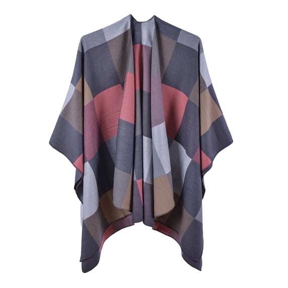 Luo Fashion Split Design Double-Sided Thickened Shawl Women's Fashion Warm Scarf