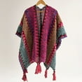 thumbnail image 1 of Luo Fashion Thickened Knit Tassel Retro Split Scarf Shawl Women's Fall Winter, 1 of 3