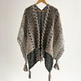 thumbnail image 1 of Luo Fashion Thickened Knit Tassel Retro Split Scarf Shawl Women's Fall Winter, 1 of 3