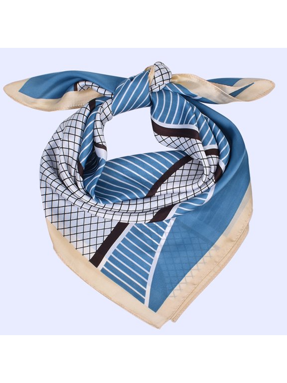 Women’s Fashion Pattern Large Satin Headscarf Lightweight Printed Wrap Scarf