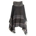 thumbnail image 1 of Luo Fashion Women's Hooded Knit Poncho Sweater Loose Fit Cape Pullover Fall Winter Top, 1 of 3