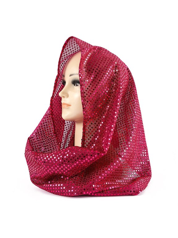 Women's Lightweight Shimmer Head Wrap Scarf Breathable Turban Hijab