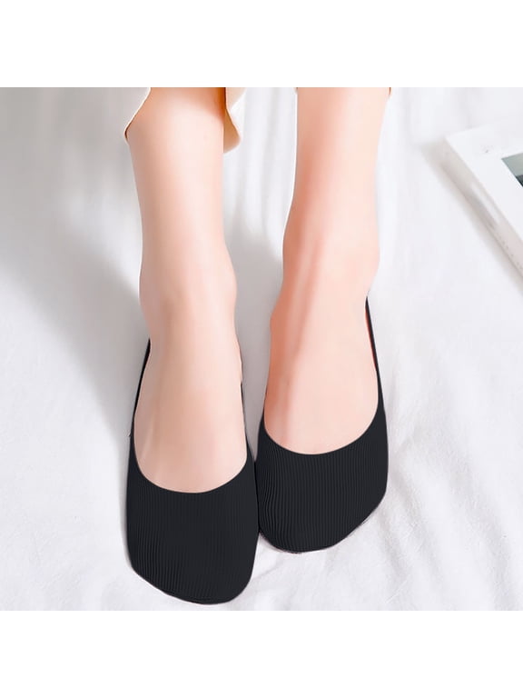 Women’s No-Show Boat Socks Lace Trim Solid Non-Slip Ballerina Liners 1 Pair