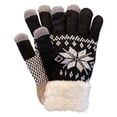 thumbnail image 1 of Luo Fashion un-der $2 Five-Finger Knit Plush Gloves Thick Cold-Proof Winter Warm, 1 of 3