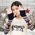 thumbnail image 1 of Luo Fashion under $3 Women’s Snowflake Fingerless Knit Gloves Half-Finger Warm Christmas Mittens, 1 of 7