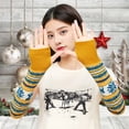 thumbnail image 1 of Luo Fashion under $3 Women’s Snowflake Fingerless Knit Gloves Half-Finger Warm Christmas Mittens, 1 of 7