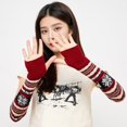 thumbnail image 1 of Luo Fashion under $3 Women’s Snowflake Fingerless Knit Gloves Half-Finger Warm Christmas Mittens, 1 of 7