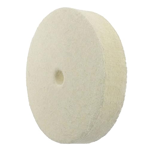 Luo ke 6'' x 1'' Wool Buffing Wheel 1/2'' Arbor Compressed Felt