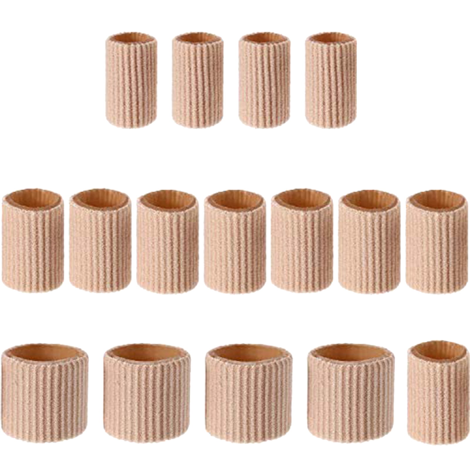 LuoYinDa Feet First Spa Buffing Pad 16 PCs Toe Cushion Tube Toe Tubes Sleeves Soft Gel Corn Pad