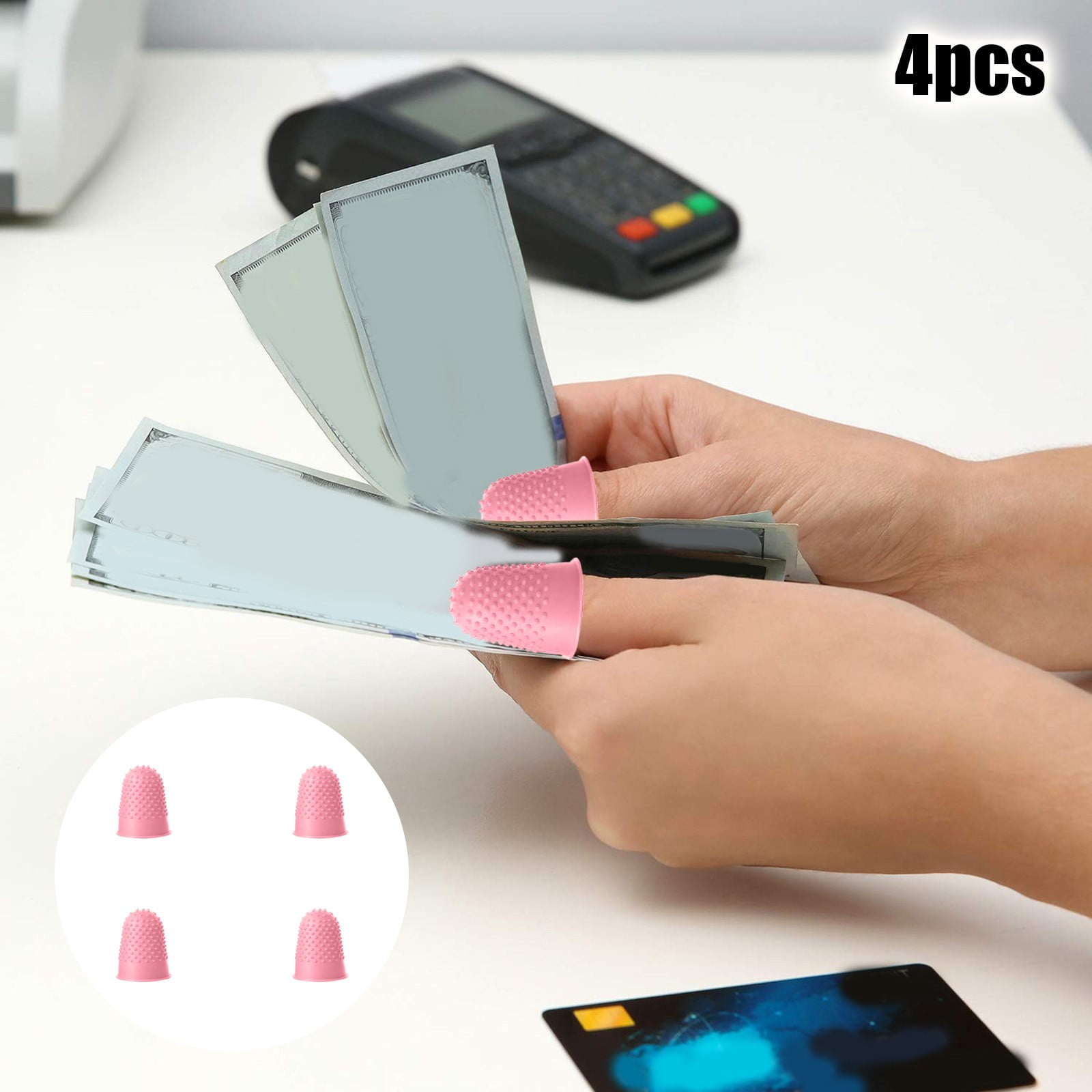 LuoYinDa Fingertip Moisteners Rubber Fingers Tip Pads Grips for