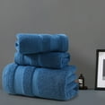 LuoYinDa Teal Towels for Bathroom Cotton Gift Set Cotton Towel Bath