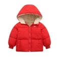 thumbnail image 1 of Luogg Baby Girl Boy Winter Warm Thick Hooded Coats Toddler Warm Padded Jackets Kids Outerwear Boys Puffer Jacket Size 3-4 Years, 1 of 2