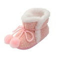 thumbnail image 1 of Luogg Baby Girls Boys Warm Shoes Soft Booties Snow Soft Comfortable Boots Infant Toddler Warming And Fashion Shoes Size 6-9 Months Pink, 1 of 3