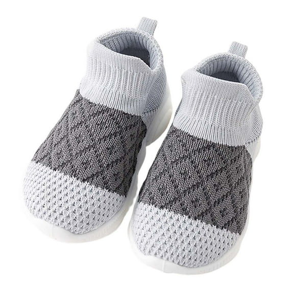 Luogg Baby Sneakers For First Soft Sole Infant Shoes Breathable Comfortable Toddler Shoes For Boys Girls Daily Casual Wear Size 4 Grey