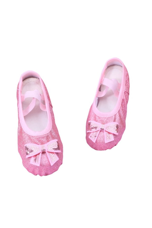 Ballet Slippers Dance Shoes Split Leather Sole For Children And Adults Size 7.5-8 Years Pink