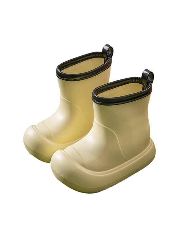Boys Boots For Outdoor Rainy Day Activities Comfortable Short Ankle Booties For Kids Round Durable Sole Lightweight Toddler Hiking Shoes Boys Boots Size 6-7 Years