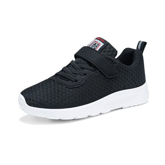 Luogg Boys Girls Sneakers Kids Sports Running Walking Shoes For Toddler/Little Kid/Big Kid Size 12 Black