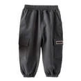 thumbnail image 1 of Luogg Boys Pants Kids Casual Joggers Cargo Pants With Elastic Comfortable Loose Fit Trousers For Toddler To Big Boys Daily Wear Boys Athletic Pants 1-2 Years, 1 of 3