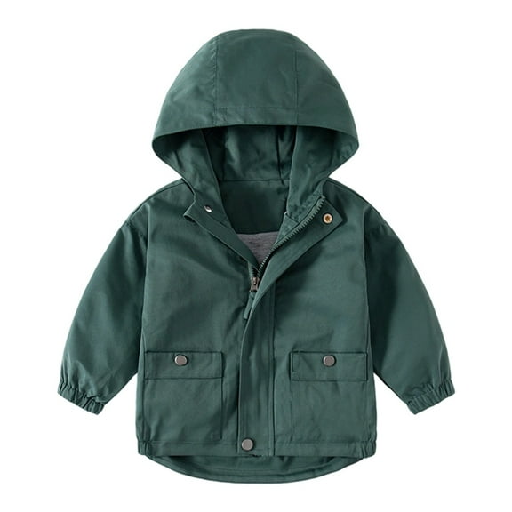 Luogg Boys Windbreaker Jacket For Kids Lightweight Hooded Zipper Coat Outdoor Casual School Jacket For Boys Boys Coats Size 2-3 Years