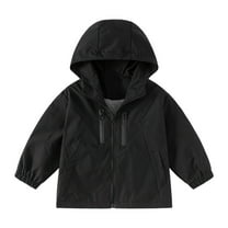 Luogg Boys Windbreaker Jacket For Kids Lightweight Hooded Zipper Coat Outdoor Casual School Jacket For Boys Boys Hooded Jacket Size 2-3 Years