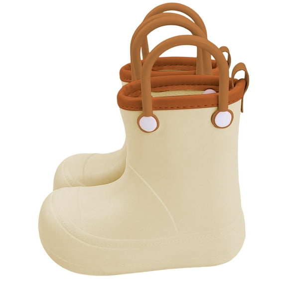 Luogg Casual Soft Sole Universal Cute With Solid Color Boys And Girls Children's Rain Boots Rain And Rain Shoes Girls Ankle Boots Size 4-4.5 Years