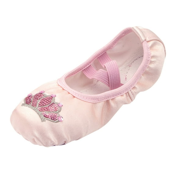 Luogg Children Shoes Dance Shoes Warm Dance Ballet Performance Indoor Shoes Yoga Dance Shoes Size 9-9.5 Years Rose Gold