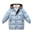 thumbnail image 1 of Luogg Children's Down Jacket Children's Winter Hooded Padded Jacket Medium Long Padded Jacket For Boys And Girls Childrens Snowsuit Size 5-6 Years, 1 of 3