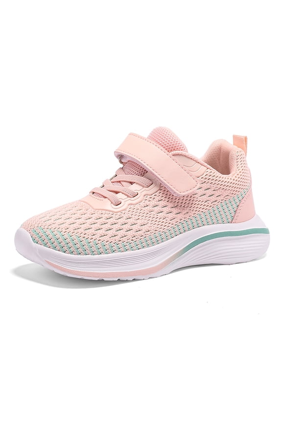 Children's Mesh Lightweight Breathable Sports Shoes For Men And Women Color Matching Comfortable Running Shoes Size 6-7 Years Pink