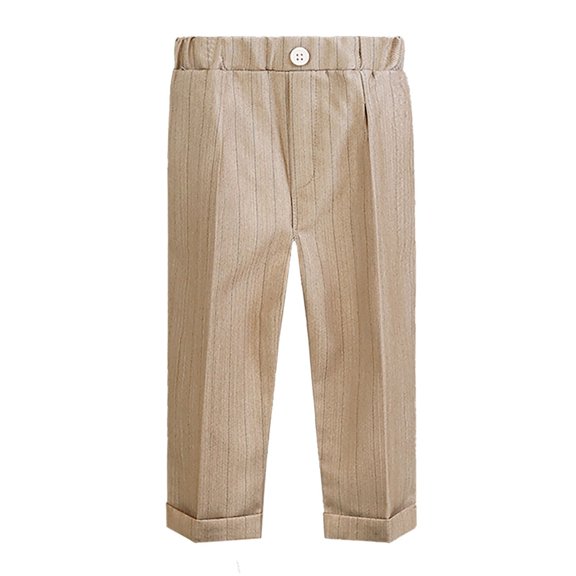 Luogg Children's Solid Color Suit Pants For Boys School Trousers For Elementary School Kids Casual Long Pants For Spring And Autumn Seasons Toddler Boys Pants 1-2 Years