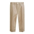 thumbnail image 1 of Luogg Children's Solid Color Suit Pants For Boys School Trousers For Elementary School Kids Casual Long Pants For Spring And Autumn Seasons Toddler Boys Pants 4-5 Years, 1 of 2