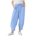 thumbnail image 1 of Luogg Comfortable Girls Pants For Everyday Wear Stylish Cropped Trousers For Kids Perfect For Spring And Summer Girls Sweatpants 7-8 years, 1 of 5