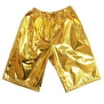 thumbnail image 1 of Luogg Girls Metallic Shorts Dance Outfits Shiny Hot Pants Athletic Shorts For Girls Boys Cargo Pants With Pockets 8-9 Years, 1 of 3