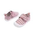 thumbnail image 1 of Luogg Girls Sneakers For Toddlers Lightweight Canvas Casual Shoes With Hook Loop Closure Comfortable Non Slip Everyday Walking Footwear Size 2.5-3 Years Pink, 1 of 4