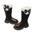 thumbnail image 1 of Luogg Girls Winter Boots Fashionable Long Calf High Faux Lined Zip Up Casual Outdoor Booties For Kids Girls Cowboy Boots Size 10-11 Years, 1 of 4