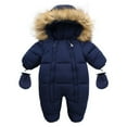thumbnail image 1 of Luogg Infant Baby Girl Boy Coat Winter Snowsuit Toddler Jacket Clothes Zipper Jumpsuit Hooded Snow Wear Coat Outwear Boys Snowsuit Size 18-24 Months, 1 of 2