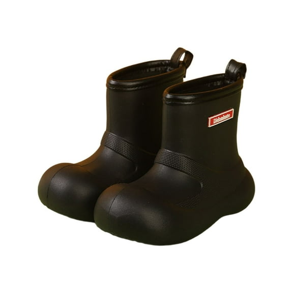 Luogg Kids Rain Boots For Boys Lightweight Mid Calf Rubber Boots Comfortable Soft Sole Casual Outdoor Footwear For Toddler And Youth Waterproof Snow Boots for Boys Size 6 Size 3-3.5 Years