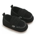 thumbnail image 1 of Luogg Spring And Summer Children Baby Toddler Shoes Boys And Girls Flat Sole Light Solid Color Slip On Comfortable Casual Shoes Size 0-3 Months Black, 1 of 5