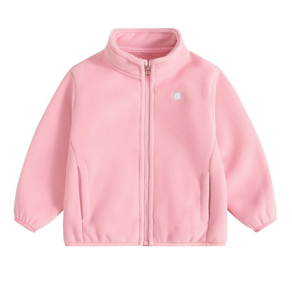 Luogg Toddler Fleece Jacket Lightweight Hooded Warm Coats For Baby Boys Girls Waterproof Boys Ski Jacket Size 6-7 Years