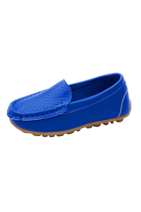 Toddler Little Kid Boys Girls Soft Slip On Loafers Dress Flat Shoes Boat Shoes Casual Shoes Size 7 Blue