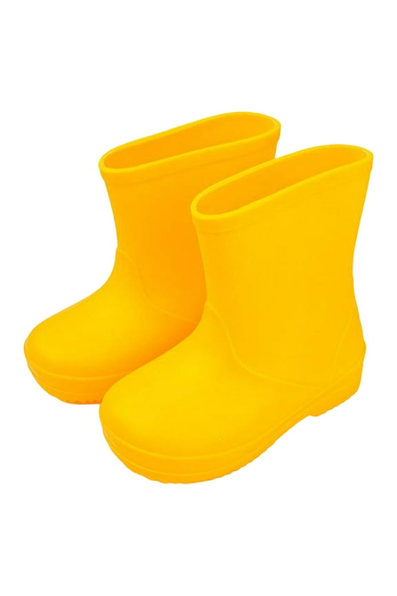 Toddler Rain Boots Girls Baby Kids Shoes Boys Rain Boots Lightweight Adorable Cute Solid Rubber Mud Boots Girls Rain Boots Size 4-4.5 Years
