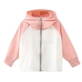 thumbnail image 1 of Luogg Toddler Summer Boys Girls Lightweight Sunscreen Hoodie Toddler Summer Outwear Breathable Coat Jacket Girls Jacket Size 7-8 Years, 1 of 5