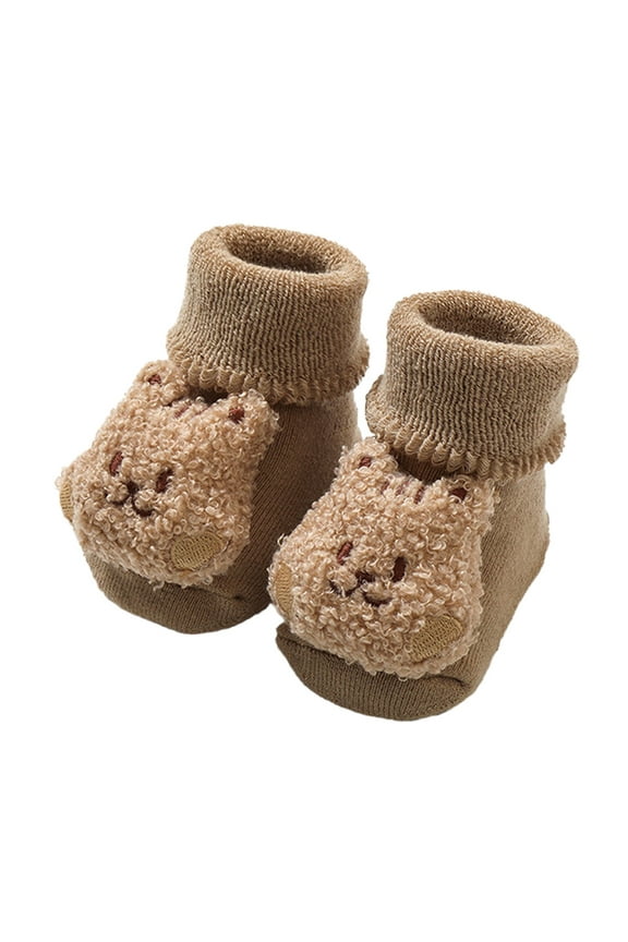 Warm Winter Baby Shoes Cartoon Bear Shape Cute Baby Shoes Baby Soft Sole Shoes Size 0-6 Months A