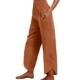 thumbnail image 1 of Luogg Women's Casual Pants Lightweight Stretchy Elastic Waist Comfortable Pocketed Trousers For Everyday Relaxation Fashion Pants Suitable For Summer Wear Women’s Plus Size Casual Pants, 1 of 4