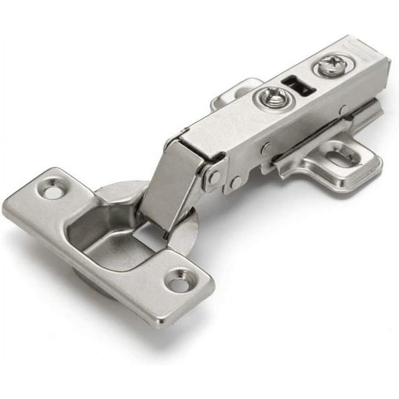 Luokim 2PCS 110 Degree Soft Close European Full Overlay Concealed Hinge Two Hole Mounting Plate Fit for Frameless Cabinet