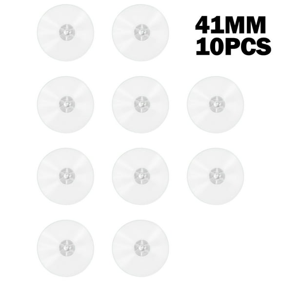 Luolandi 10Pcs 41mm Strong Suction Cup Hook Thumb Screw Clear Rubber M5 Nut Clear Waterproof Suction Cups Mushroom Head Vacuum Suckers