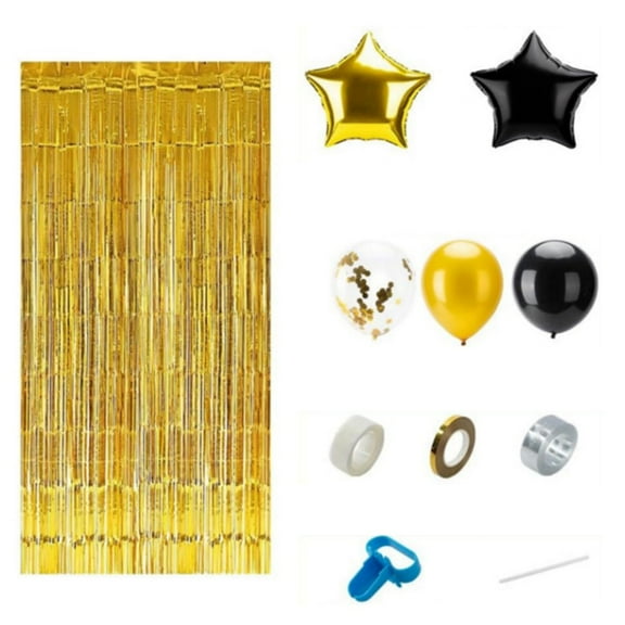 Luolandi 2024 New Year Black Gold Balloon Decoration for Cross-border Party Supplies