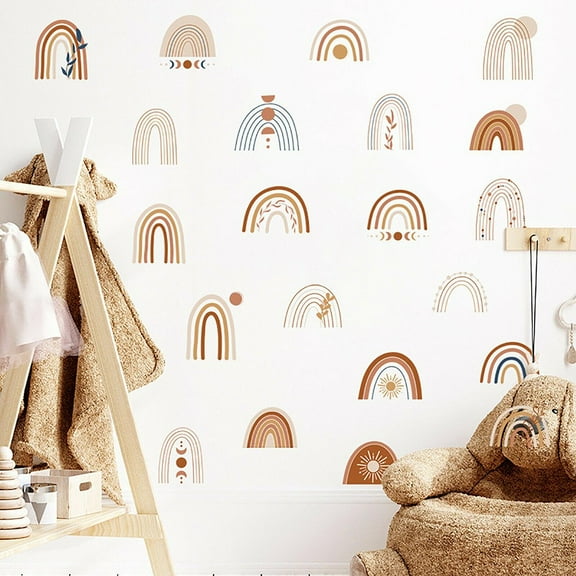 Luolandi 21 Boho Rainbows Removable Wall Decals Stickers Nursery Kids Bedroom Decoration